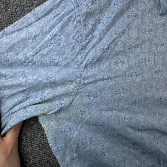 Robert Graham Long Sleeve Button Up Shirt Men Size Large Classic Blue Print - Picture 13 of 16